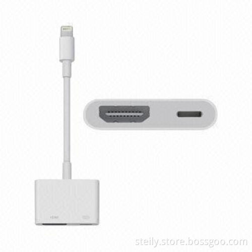 Original Lightning Digital AV Adapter, Suitable for iPhone 5S/5C/5/iPad Mini/5/4/Touch5/Nano7
